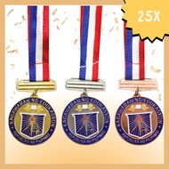 DepEd Medal Award – 6CM Gold, Silver, and Bronze (Kagawaran, 25 Pcs)