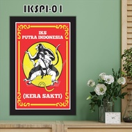 Poster IKSPI 30x45 CM ( Ikatan Keluarga Silat Putra Indonesia ) Poster IKS Termasuk Bingkai MDF 6 MM