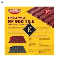 ATAP UPVC GENTENG DR SHIELD RF 960 SINGLE WALL MERAH HITAM OD 760 860 METAL PASIR 2x4 SAKURA ROOF MU