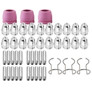 46PCS for SG-55 AG-60 WSD-60 Plasma Cutter Consumables Kit Plasma Cutting Torch Tip Nozzles Electrod