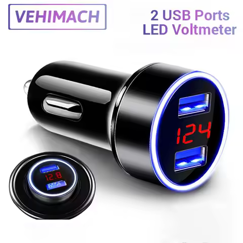 2 USB Ports Car Charger 5V/3.1A Quick Charge Cigarette Lighter 12V/24V Universal Auto Power Adapter 