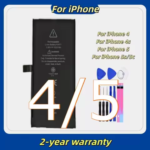 100% New Lithium Battery Suitable For iPhone 4/4S/5/5S/5C 3501mAh-5000mAh Battery Replacement With T