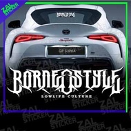 *<ZAL STICKER> STICKER KERETA BORNEO STYLE BLACK METAL JDM MYVI AXIA ALZA BEZZA PERSONA VIOS CITY