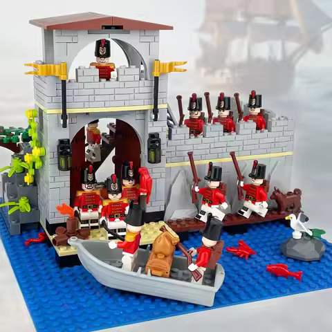 Building blocks Royal Navy King Guard soldiers humanoid dolls mini dolls children's toys fun birthda