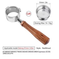 51mm Coffee Bottomless Portafilter For Delonghi EC680 EC685 Replacement Filter Basket Espresso Machi