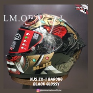 HELM NJS ZX-1 ZX1 ZX 1 FULLFACE FULL FACE MOTIF BARONG GLOSSY DOFF ORIGINAL SNI DOT