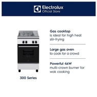 Electrolux 62L Freestanding Gas Oven with 3-Burner 50cm Cooker ECG530W
