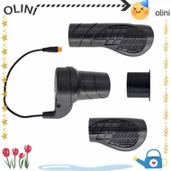 OLINI Electric Bike Throttle, 3pin Connector Waterproof Half Twist Throttle, Durable Right Handle 12