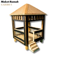Gazebo mockup Miniature gazebo house mockup