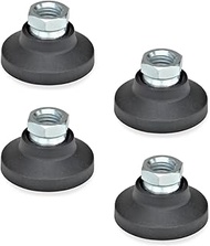 Ganter Normelemente GN 343.3-32-M8-A 3-32-M8-A Joint Feet with Threaded Bushing Black d2 M8 (Pack of