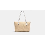 Authentic Coach direct from USA outlets Gallery Tote In Signature Canvas bag bags women coated canvas and smooth leather