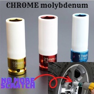 🔧3pcs Set 1/2" inch Thin Wall Rims Protection Deep Impact Socket Garage Tool  Wrench Adapter 17mm