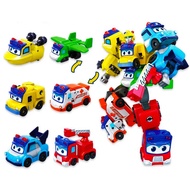 6 IN 1 ABS GGBOND Gogo Bus Transformation รถของเล่น Action Figures รถพยาบาลตำรวจ Fireman สไลด์ของเล่