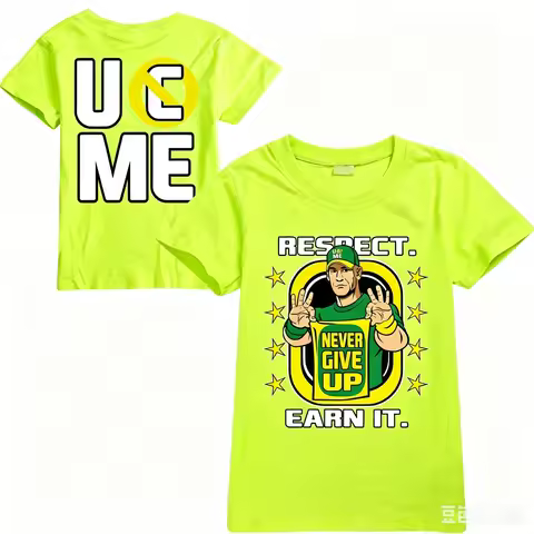 John Cena Kids T Shirt Never Give Up John Cena Double Side Graphic Kids Black T Shirt Wrestling U Ca