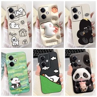 For OnePlus Nord CE3 Case CPH2569 Lovely Panda Cartoon Shockproof Silicone Soft TPU Back Cover For O