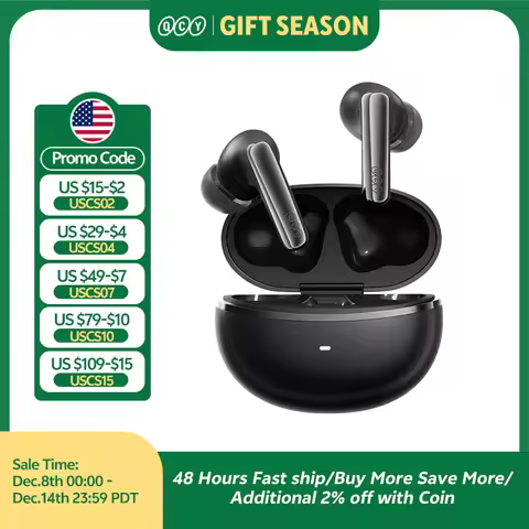 QCY MeloBuds N70 Adaptive ANC Wireless Earbuds Bluetooth 6.0 LDAC Hi-Res Audio 6 Mics Wireless Charg