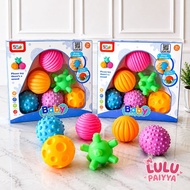 LULU PAIYYA | ME21 Children's Sensory Motor Silicone Ball Toys, 6 Pcs, Educational Toys for Babies, 