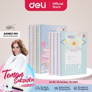 [DELI X AGNEZ MO] Spiral Notebook Notebook/ Spiral Binding Notebook A5 B5 60 Sheets EN03X