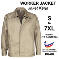 Jaket Teknikal Worker Site Jacket Khaki Jaket Lab dan Bengkel