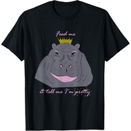 "Feed Me" Hungry Hippopotamus Funny T-Shirt