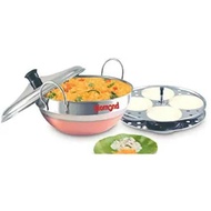 Diamond Multi Kadai with Idli Tier - 8 Holes, 2 Tiers (Induction Cooker Compatible) NO WHITSLE