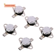 PEONYTWO 5pcs Temperature Switch, Normally Closed N.C Adjust Thermostat, Portable KSD301 Snap Disc 120°C/248°F Temperature Controller