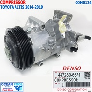 คอมเพรสเซอร์ โตโยต้า อัลติส  2014 - 2019 COM0124 DENSO 447280-6571 6SES14C  Compressor  Toyota Altis 447250-0351  คอมแอร์รถยนต์ คอมแอร์ คอมเพลสเซอร์ R134A CONTROL VALVE