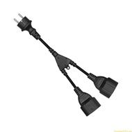 SUN 16A European Standard 4 8MM Male to Female Power Splitter Cable 30CM With PVC Insulation Cord  S