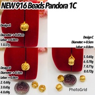 NEW GOLD 916 Beads / Stopper Pandora Budget 0g 1g 100823