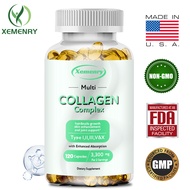 Multi-Collagen Complex - การผสมผสานของคอลลาเจนประเภท I, II, III, V และ X, 30/60/120 แคปซูล