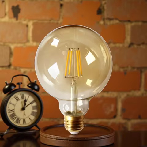 2PCS LED Filament Bulb E14 E27 C35 C35T ST64 G80 A60 220V 4W 9W Warm White Glass 360 Degree Edison R