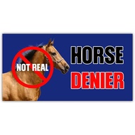 (3Pcs - 7.5x3.75 in) Horse Denier Car Bumper Sticker, Funny Quirky Car Decal, Adult Humor Truck Mini