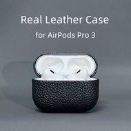 For Apple AirPods Pro 3 Leather Case Business Earphone Cases For AirPods Pro 3 Generation Cover Head