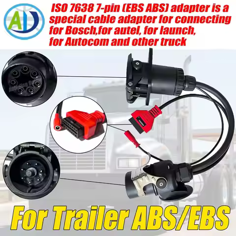 EBS/ABS Adapter For Trailer ISO 7638 OBD Diagnostic Adapter for Bosch/Wabco Truck Diagnostic Cable f