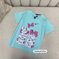 TSHIRT COTTON PREMIUM 2/3-12/13y MARRIE CAT CYAN