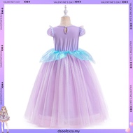 ❤️Girls Princess Cosplay Mermaid Cinderella Rapunzel pakaian kanak-kanak kostum pakaian mewah mewah 