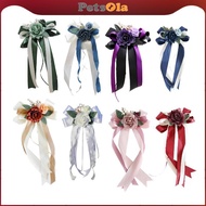 [PETSOLA] Aisle Chair Backrest with Floral Pattern, Wedding Aisle Decoration for Party Decoration