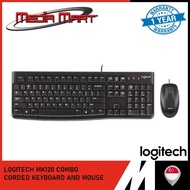 LOGITECH MK120 CORDED KEYBOARD AND MOUSE COMBO