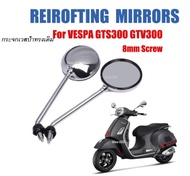 กระจกมองข้าง กระจกข้าง เวสป้า สำหรับ VespaGTS GTV 300 250 GTS300 GTV300  รถจักรยานยนต์ Refitting กระ