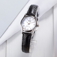 นาฬิกา Casio รุ่น LTP-1094E-7A นาฬิกาผู้หญิงสายหนังสีดำ หน้าปัดขาว - มั่นใจ ของแท้ 100% รับประกันสินค้า 1 ปีเต็ม
