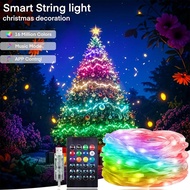 10M/33FT Waterproof USB Smart Fairy RGB String Light with App Control, Sync to Voice & Music Christm