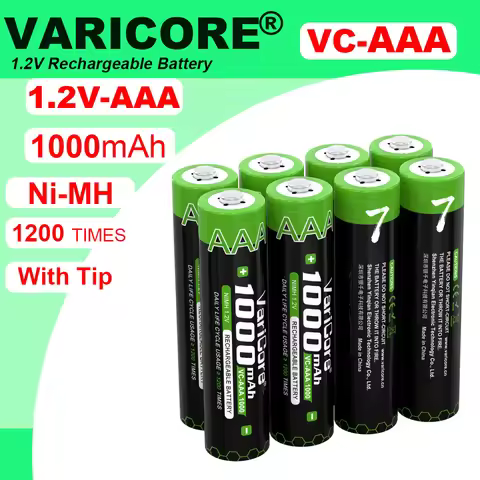 4-24PCS VariCore Original AAA NiMH Battery 1.2V Rechargeable Battery 1000mAh for Flashlight, Toys,re