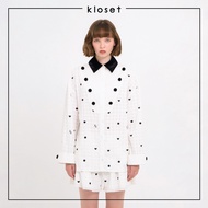 Kloset Design Polka Dot Luxe Shirt (PF25-T009-C) เสื้อเชิ้ตลายจุดคลาสสิกที่สะท้อนลุคผสมผสานทั้งความเ