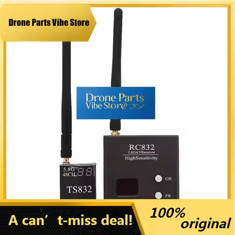 DroneP48Ch 5.8G 600mW TS832 RC832 V3.0 Power Cables Wireless Audio Video Transmission System Transmi