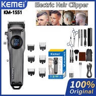 Kemei Professional Hair Cutter Machine Rechargeable Hair Clipper Cordless LCD Monitor Barber Hair Cl