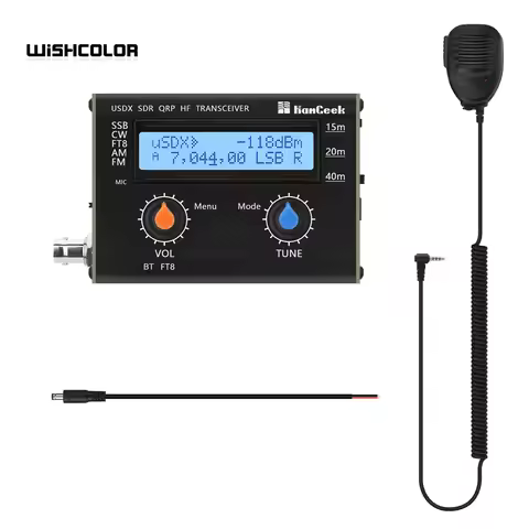 HAMGEEK Bluetooth USDX-CW / FT8 5W usDX SDR QRP Transceiver QCX-SSB to SSB 15m/20m/40m 3-Band All Mo