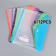 A4 File Bag 11Hole Loose Leaf Bag Transparent Binder Pouch File Organizer 11Hole Binder Pouch