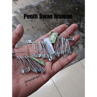 3 dozen silver swan safety pins hijab pin set