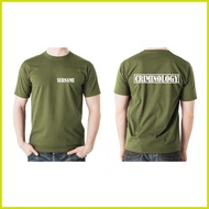 ═ △ ▘ ● CRIMINOLOGY with SURNAME TSHIRT high quality shirt