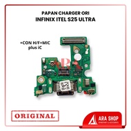 INFINIX ITEL S25 ULTRA FLEXI CHARGER CONNECTOR CHARGING BOARD +CON HF+MIC PLUS IC COMPLETE ORIGINAL